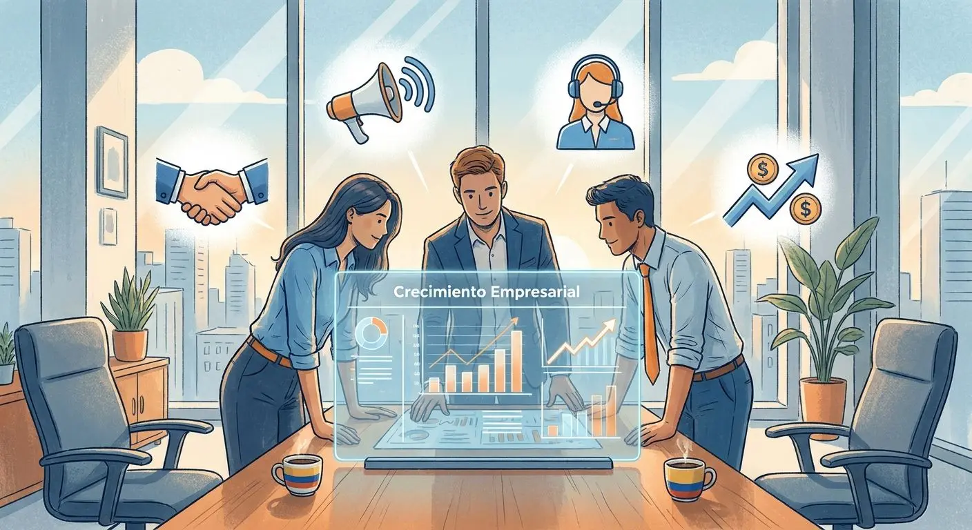 Beneficios del programa de aliados Visual de beneficios y crecimiento comercial para aliados en Colombia