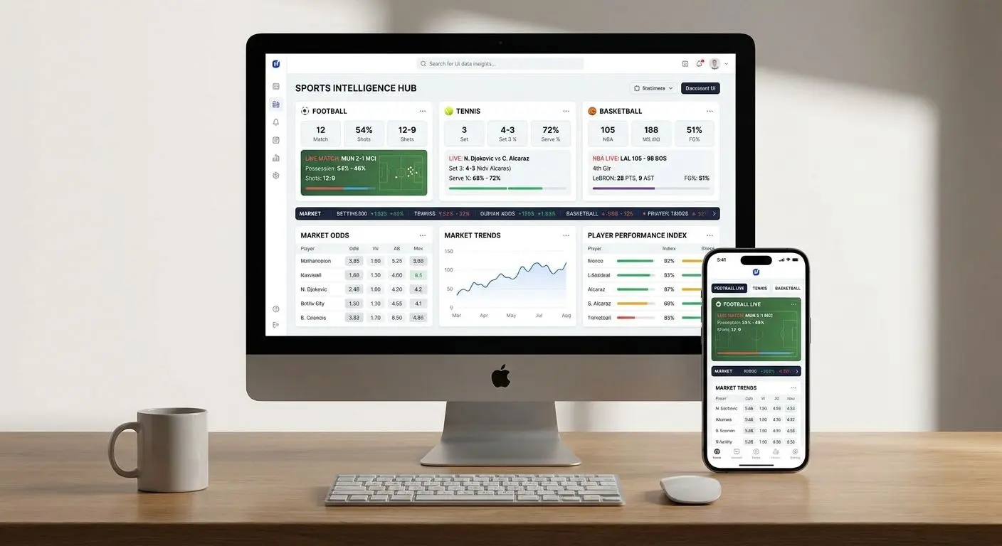 Interfaz general de la sección de apuestas en computador y móvil