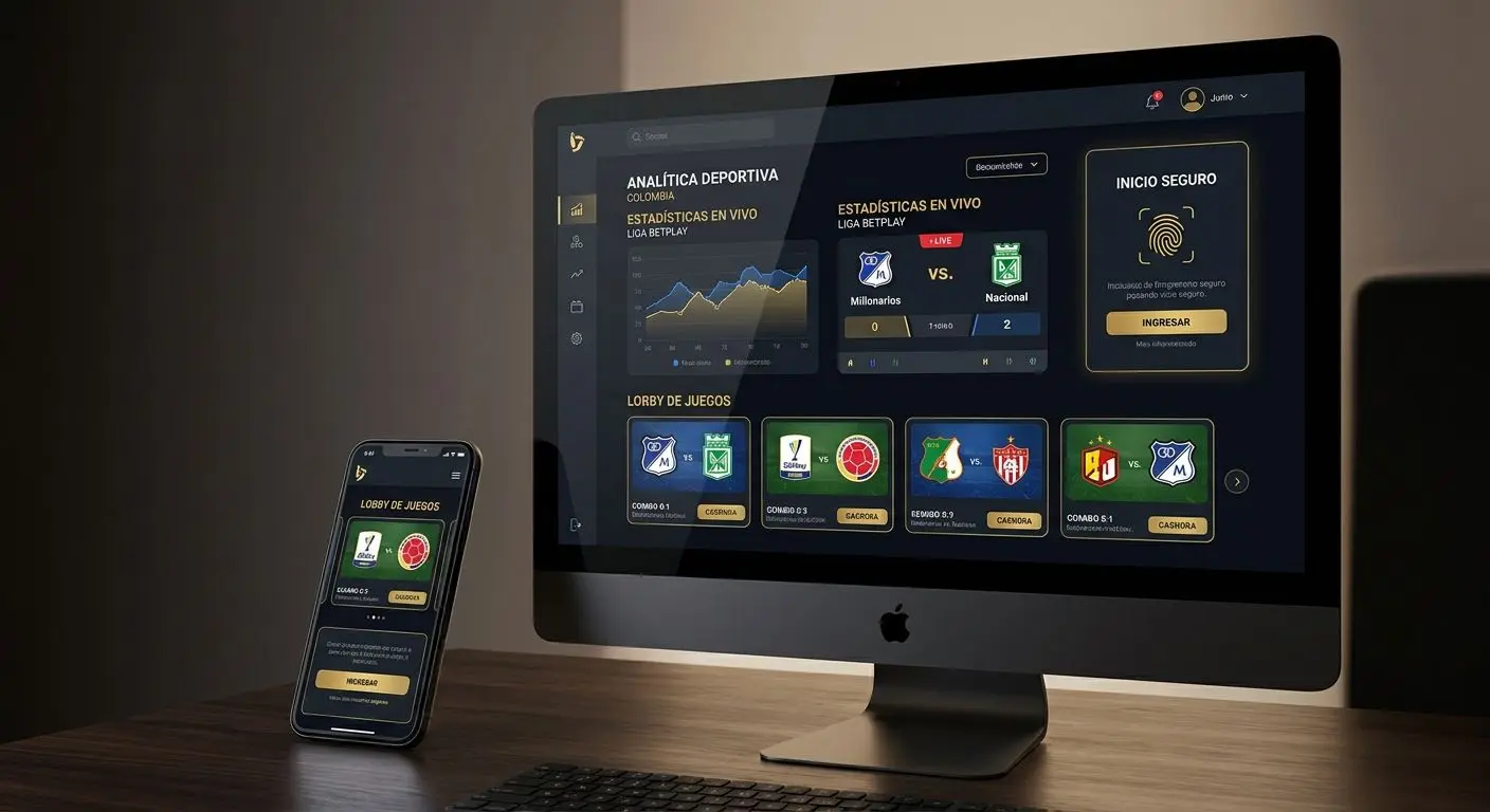 Interfaz general de plataforma online orientada a usuarios de Colombia