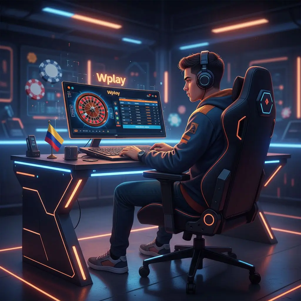 Plataforma Wplay en ordenador mostrando variedad de juegos y apuestas