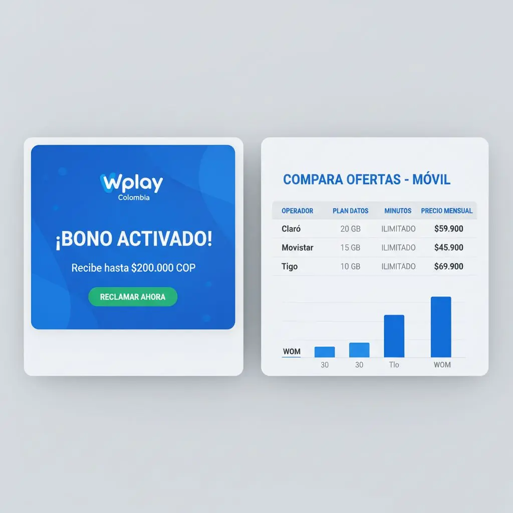 Comparativa visual de bonos de bienvenida Wplay frente a otras casas de apuestas