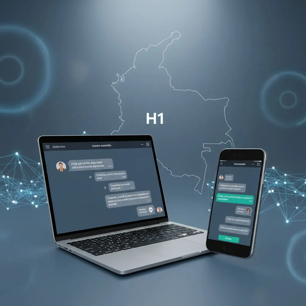 Banner que ilustra el soporte online de Wplay mostrando chat en laptop y móvil.