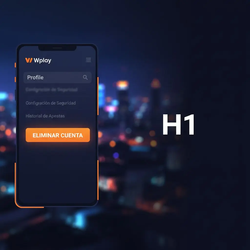 Banner de proceso para eliminar cuenta en Wplay con interfaz digital resaltada