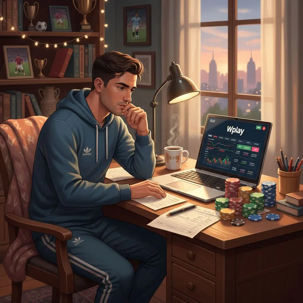 Jugador colombiano planificando su bankroll antes de jugar en Wplay Casino