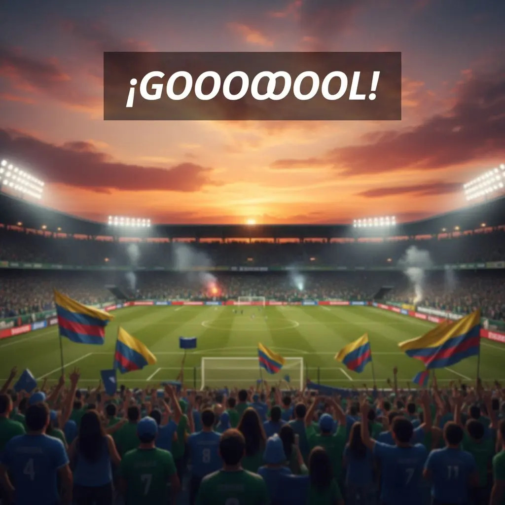 Estadio colombiano lleno de aficionados preparado para un partido en vivo por WPlay