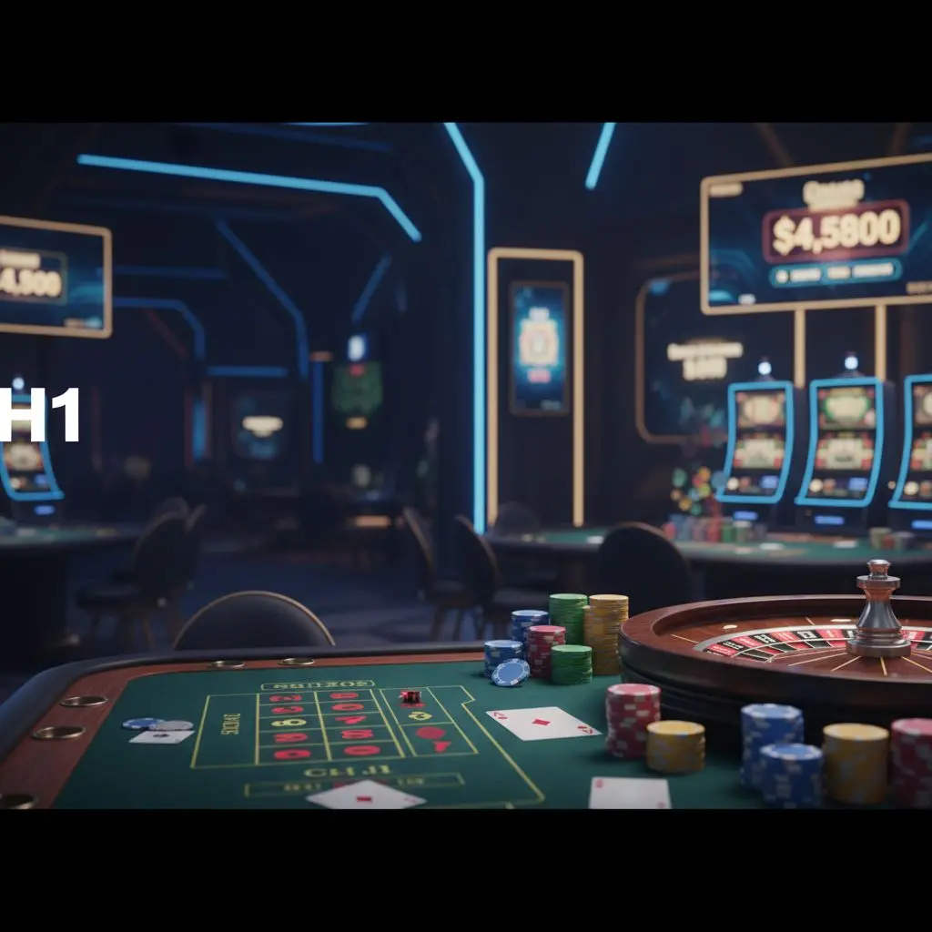 Ambiente animado en Wplay Casino Colombia con jugadores celebrando y juegos populares de fondo