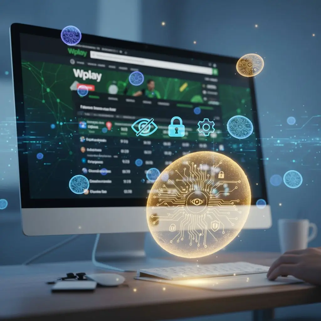 Ilustración de cookies y privacidad digital en el sitio web de Wplay.