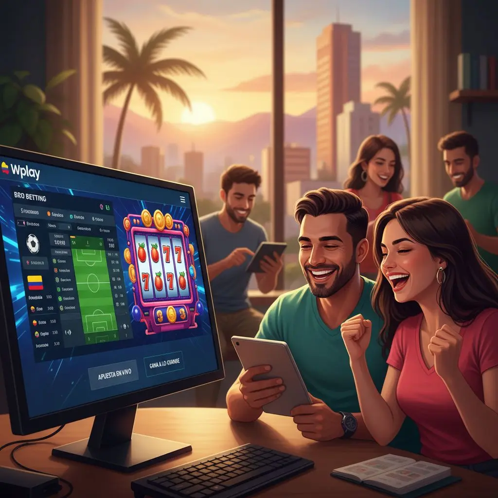 Jugadores experimentando la plataforma de Wplay en Colombia