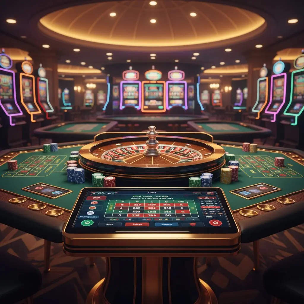 Mesa de ruleta online activa en Wplay Casino con fichas y rueda girando